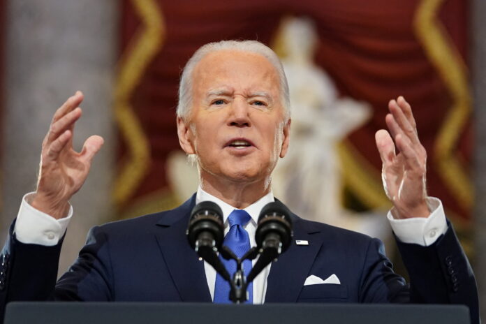 First anniversary of the January 6, 2021 attack on the Capitol by supporters of former President Donald Trump, in Washington Biden calls Trump "a threat to democracy" on Capitol riot anniversary