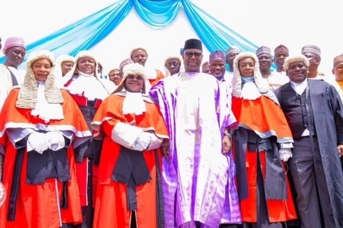 CJs Gov. Sani Bello lauds immediate past CJ, Justice Lami Bawa, as she bows out (Photos)