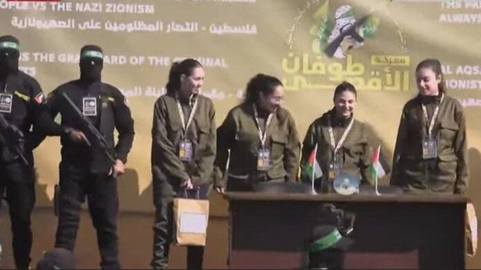 Hamas releases 4 female Israeli soldiers as part of ceasefire agreement