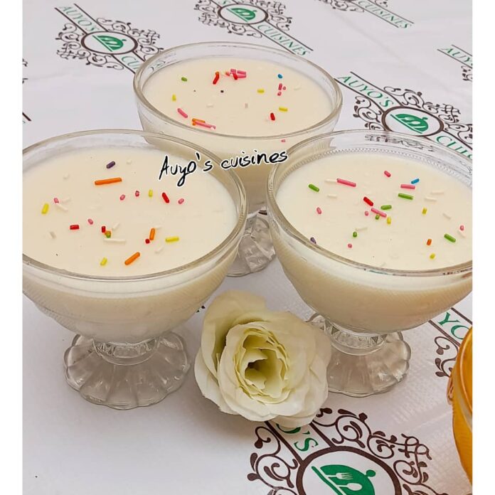 Coconut pudding recipe by Auyo's cuisines