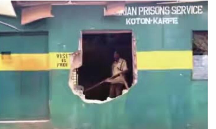 Five fleeing inmates from the Koton Karfe Medium Security Custodial Centre (MSCC) in