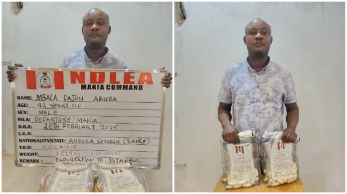 Turkey-bound business man excretes 120 wraps of cocaine at Kano airport