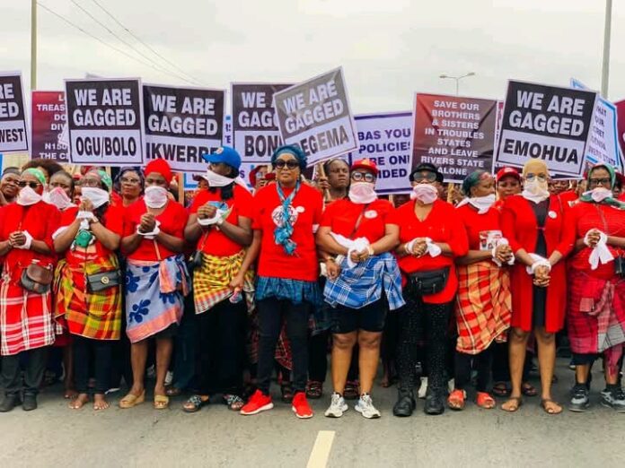 Again, women protest against emergency rule in Rivers, demand removal of CP