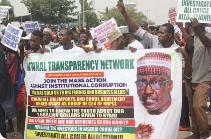 Tensions rise as protesters storm streets, demand probe of Mele Kyari’s NNPCL reign