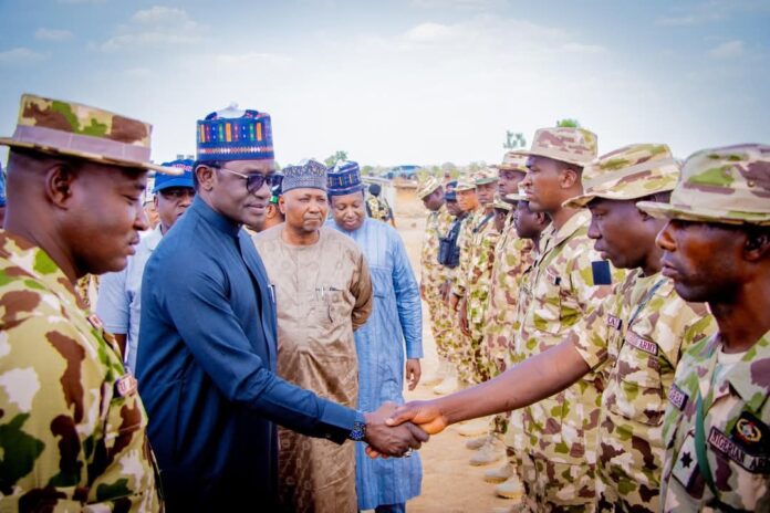 Gov. Buni visits army formation in Buni Gari, supports families of fallen heroes (Pictures)