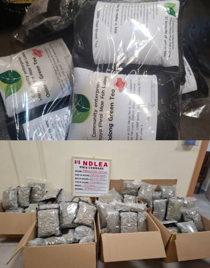 NDLEA intercepts illicit drugs hidden in green tea packs