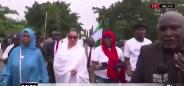 Senator Natasha treks into NASS after being denied entry (Video)