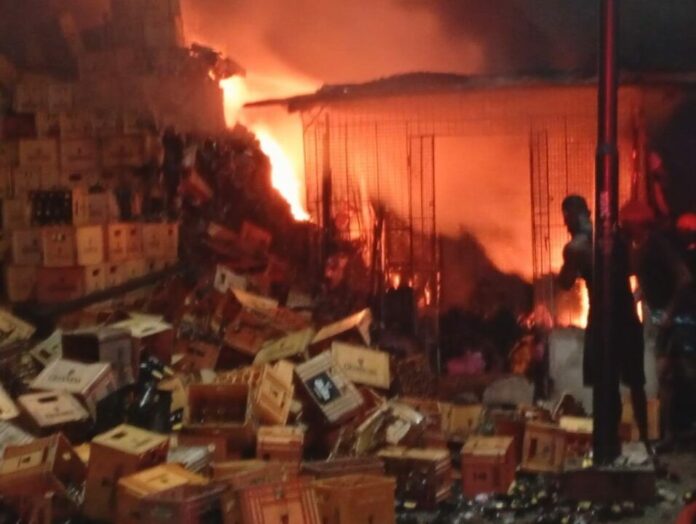 Fire razes warehouse, shops in Rivers