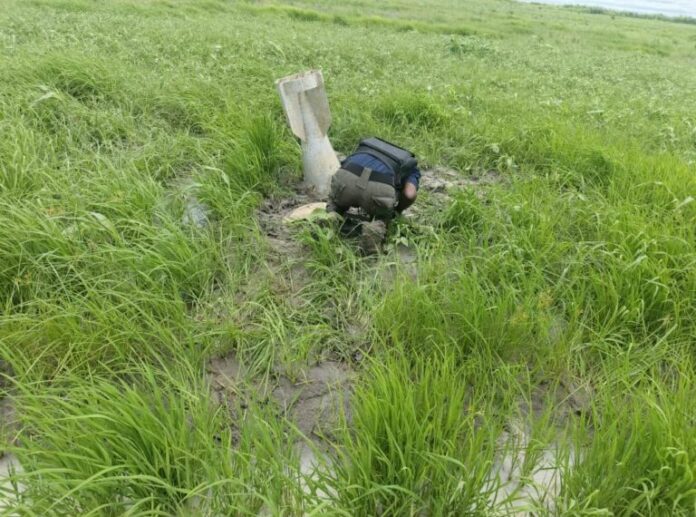 Police uncover, demolish unexploded bomb on farmland