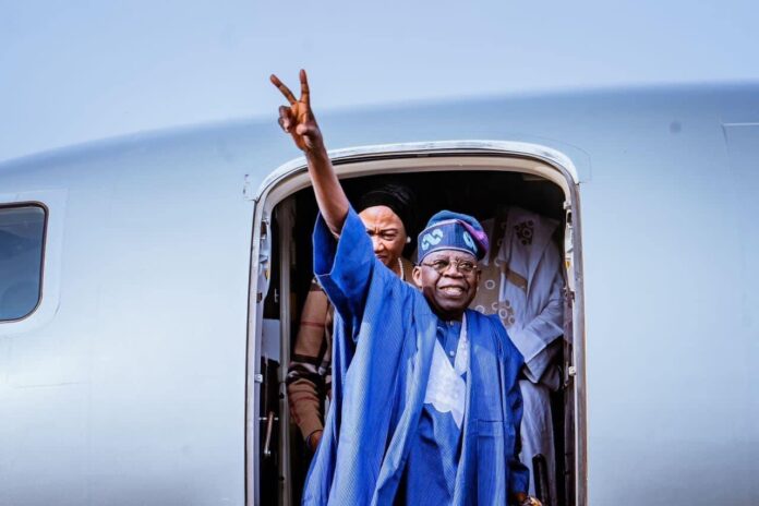 President Tinubu leaves Abuja for 10-day annual leave in France, UK