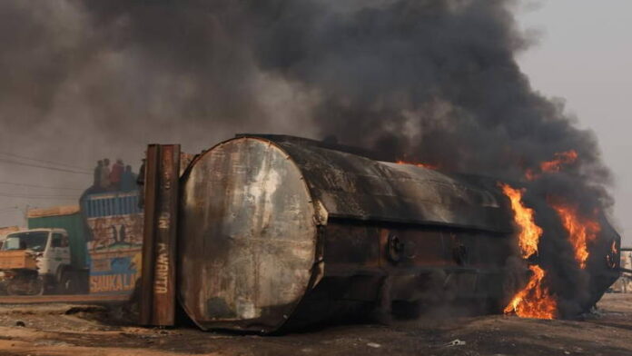 Many feared dead, vehicles burnt as petrol tanker explodes in Ogun